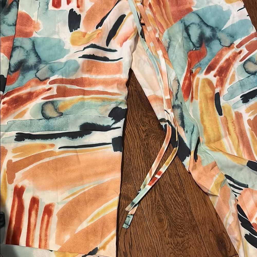 Colorful Abstract Print Pants - Picture 2 of 3